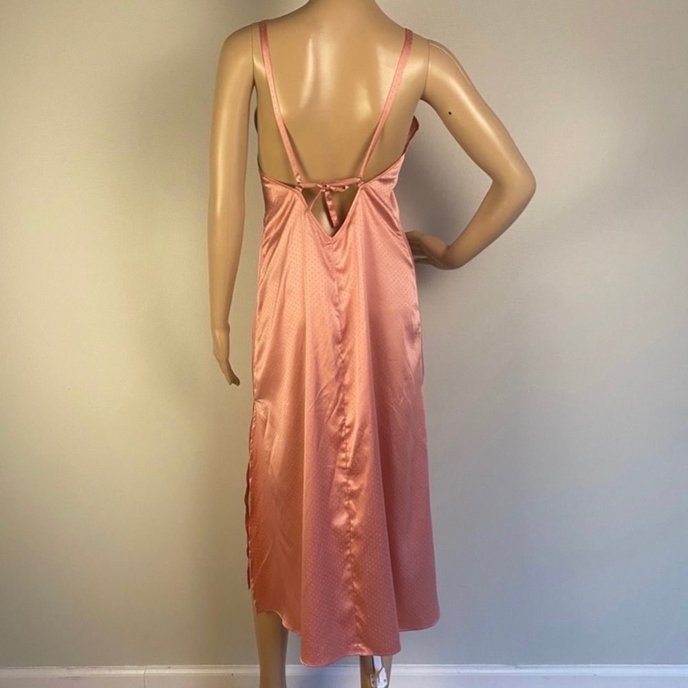 NEW SOMETHING NAVY PINK MIDI SLIP DRESS - Picture 8 of 9
